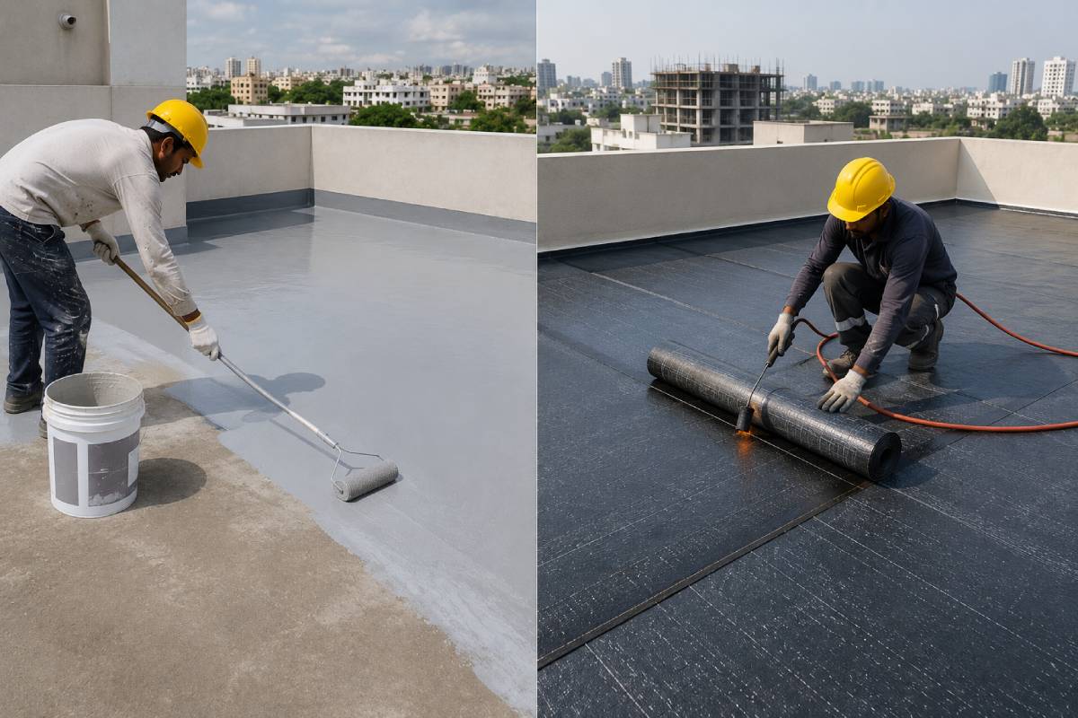 liquid waterproofing vs membrane waterproofing