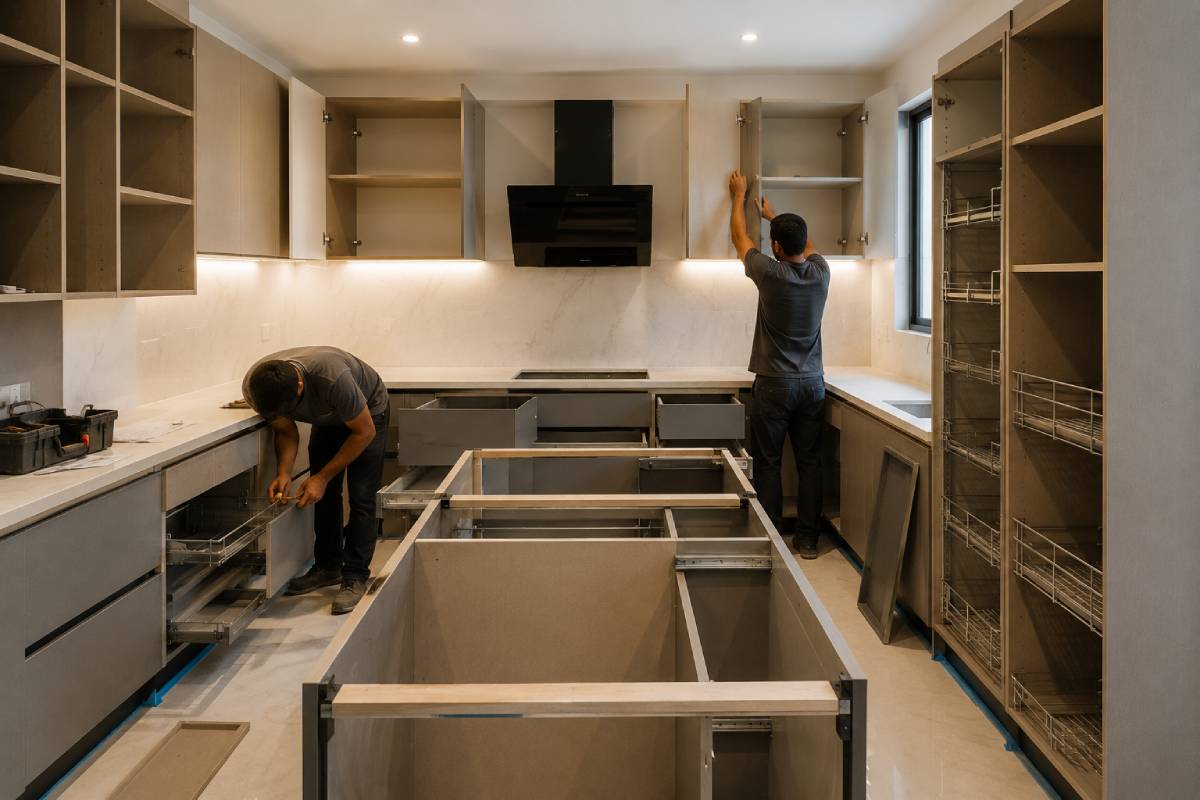 modulat kitchen installation
