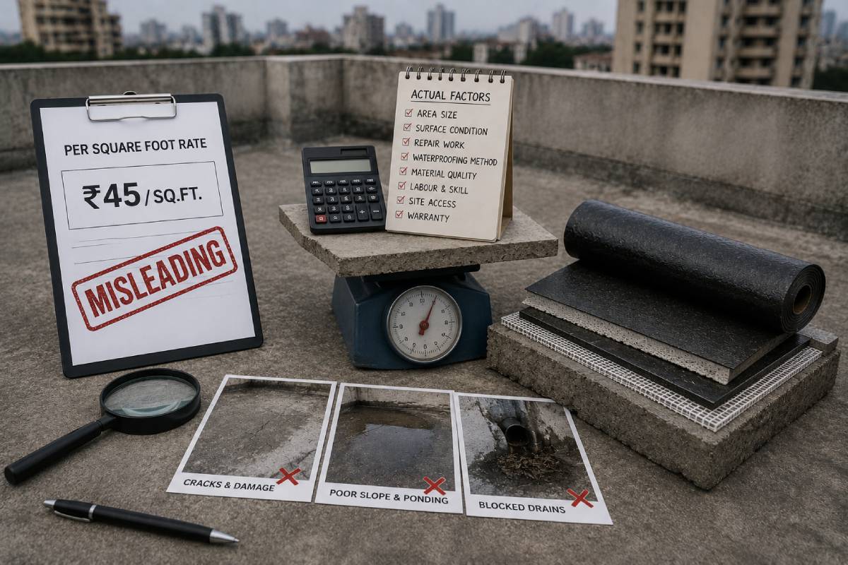 per square foot waterproofing rates