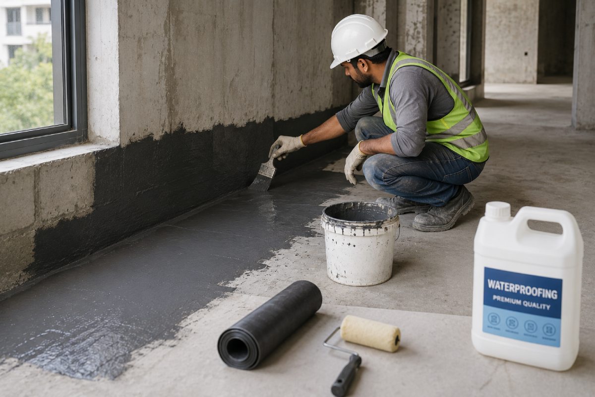 water proofing before interior work